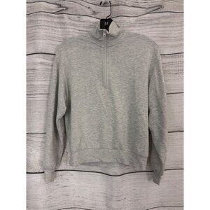 Lou & Grey Gray Quarter-Zip Pullover Sweatshirt Size XS